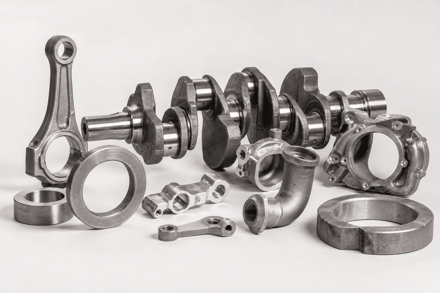 Cast and forged metal components