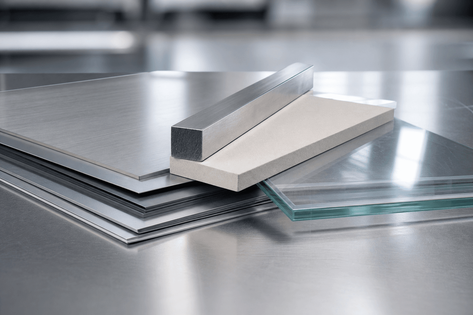 Metal alloys, ceramics, and glass materials